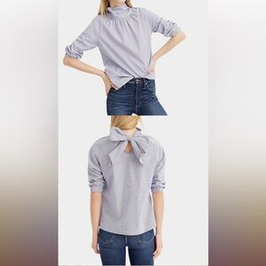 J. Crew (THOMAS MASON® FOR J.CREW) MOCKNECK TOP IN STRIPE-Size 2